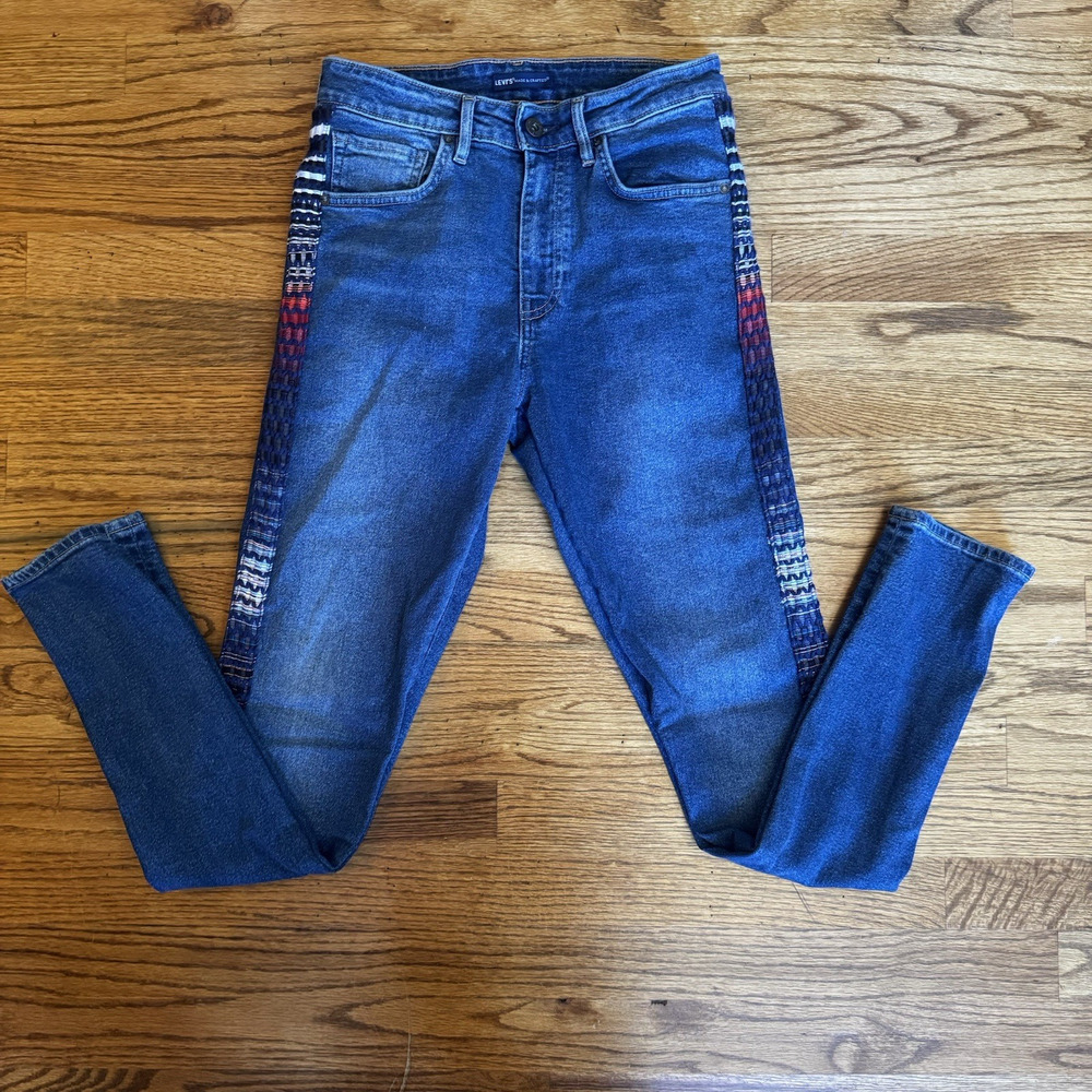 Levi's 721 High Rise Skinny Women's 27/30 Japanese Denim Patriotic Jeans USA